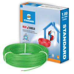 Standard 0.5 Sq mm 90m Green PVC FR Industrial Cables, WSFFDNGA1X50