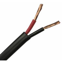RISTACAB 0.5 Sqmm 2 Core 100m Black PVC Round Flexible Cable
