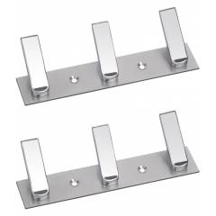 Abyss ABDY-0172 Chrome Finish Stainless Steel Multipurpose Hanger (Pack of 2)