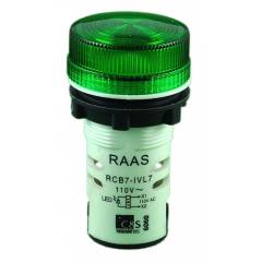 C&S Green Integrated LED Pilot Lamp, RCB7-IVL73