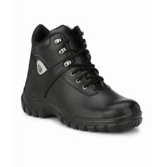 Timberwood TWBK09 Synthetic Leather Steel Toe Black Safety Boot, Size: 6