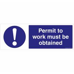 Safety Sign Store Permit to Work must be Obtained Sign Board, SS510-1029PC-01