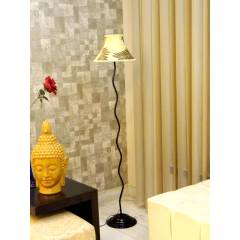Tucasa Floor Lamp with Poly Silk Lamp Shade, LG-601, Weight: 1100 g