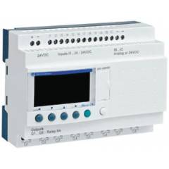 Schneider 20 I/O 24 VAC Zelio Logic 2 Smart Relay With Clock And Display, SR2B201B