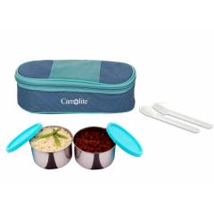 Carrolite 400ml Blue & Cyan Stainless Steel Lunchbox, Trendy_1001
