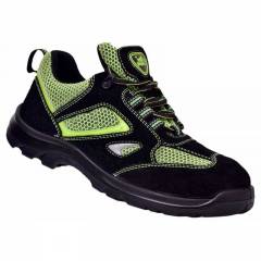 Allen Cooper AC-1434 Heat & Shock Resistant Steel Toe Green & Black Safety Shoes, Size: 9