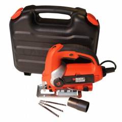 Black+Decker 10mm 600W Variable Speed Pendulum Jigsaw Kit, KS900EKX