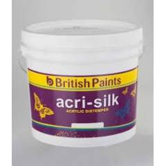 British Paints Acri-Silk Acrylic Distemper GR-IV, 10kg, Raw Silk