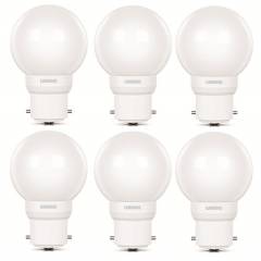 Luminous Amber Eco 0.5W B22 White LED Bulb, TLM0UDB2DWHP5 (Pack of 6)
