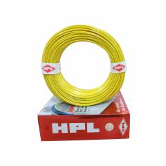 HPL 6 Sq mm Yellow Single Core FRLS Wire, Length: 90 m