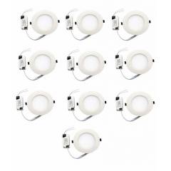 RYNA 6W Round LED Round Panel Light-Warm White Colour 45cm (Pack of 10)