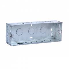 GM Flush Mounting Metal Gang Box, JM-06-004, Dimension: 210x75x52 mm