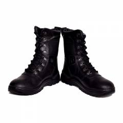 Allen Cooper AC 1096 PVC Black Combat Boots, Size: 9