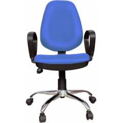 Mezonite Medium Back Leatherette Blue Office Chair