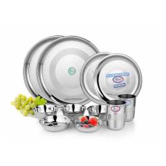 Airan 14 Pieces Stainless Steel Glossy Duet Set, AIR1043