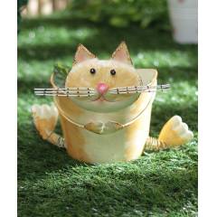 Green Girgit Small Cat Planter, TIB5003