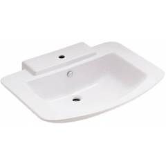 Cotto C0146 Hercules Wall Hung Wash Basin with front flow Hole, Colour: White
