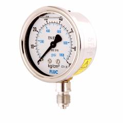 FLUC 0 to 2000 psi Pressure Gauge, F63-GFS-S-L-13-L