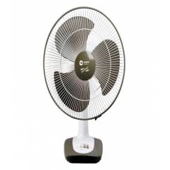 Orient 27 Hi-Speed 400mm Table Fan, 110W, 2000rpm, Colour: White & Brown
