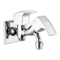 Eauset Torsha Single Lever Two-way Bibcock in double control system with Wall Flange, FTO022