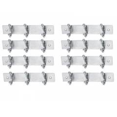 SmartShophar 6 Inch 3 Legs Stainless Steel Silver Simply Wall Hook (Pack of 8), 54619-SHKS-SL06-P8