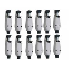 SmartShophar 5 Inch Nickel Silver Summary Door Stopper, 50516-STPS-NS05-P12 (Pack of 12)