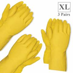 Healthgenie Flocklined House Hold Glove Extra Large (Pack of 3)
