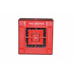 Palex Hooter in ABS Housing Red with Voice Evacuation, 24 V DC