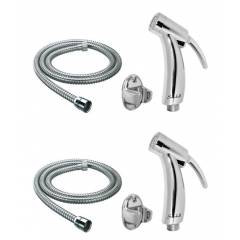 Snowbell Spark Health Faucet, 1m Flexible Tube & Wall Hook (Pack of 2)