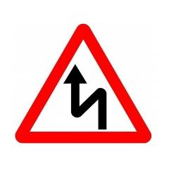 Asian Loto 3mm Left Reverse Bend No-Parking Sign Board, ALC-SGN-30-900