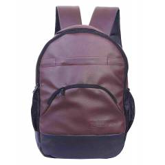 Polestar Vintage Leather Brown Leatherette Laptop Backpack