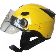 Aeroh Urban Yellow Half Face Helmet, Size: M