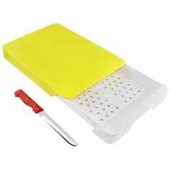 SM Advanced Plastic Chopping Board with 3 Pieces Knife