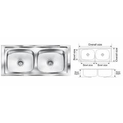 Nirali Graceful Glory Glossy Finish Kitchen Sink, Bowl Size: 510x410x200 mm