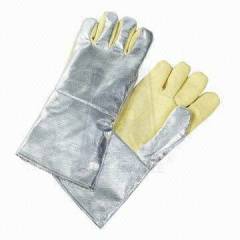 Ufo 350g Aluminized Kevlar Heat Resistant Yellow Safety Gloves, Size: M