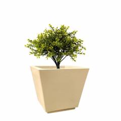 Fox B 12 Inch Square Beige German Polymer Planter, FOX-GK-12-B