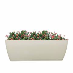Fox B 5.5 Inch Rectangular White German Polymer Planter, CABI1606