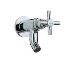 Jaquar Full Antique Nickel And Full Silk Appeal Solo Angular Shape Bibcock With Wall Flange, SOL-6037
