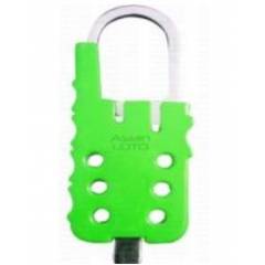 Asian Loto ALC-MLTH-G Multipurpose Metallic Lockout Hasp in Green Colour with Identifiable Label