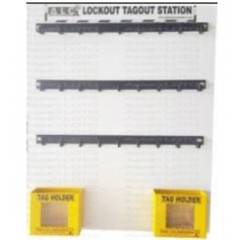Asian Loto ALC-LSOB Open Lockout Station For 27 Padlock Along With Two Pockets To Keep LOTO Tags