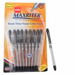 Cello Maxriter Black Ball Point Pen (Pack of 10)