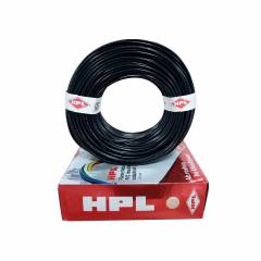 HPL 1 Sq mm Black Single Core Unsheathed Household Wire, Length: 200 m