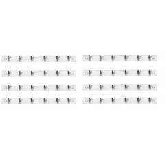 SmartShophar 12 Inch 6 Legs Ego Stainless Steel Silver Wall Hook (Pack of 8), 54605-SHKE-SL12-P8