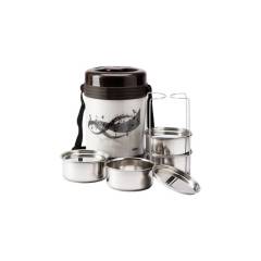 Milton Vector 4 Container Black & White Lunch Box, M1008-MVLB-BW