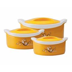 Milton Marvel 3 Pieces Yellow Casserole Set, M1002-MMC-YL