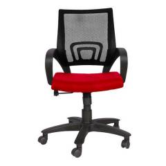 R P Enterprises Shire Medium Back Red Office Chair, Dimensions: 45x48x60 cm