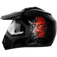 Vega Off Road Ranger Motocross Black Red Helmet, Size (Medium, 580 mm)