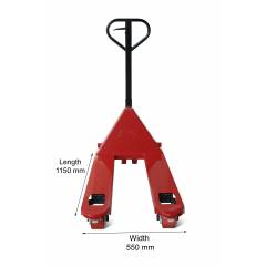 Godrej GPT 2500 Hand Pallet Truck with Tandem PU Rolls, Load Capacity: 2500 kg