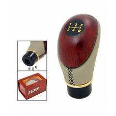 G-King Leather & Plastic Beige Gear Knob For Renault Kwid