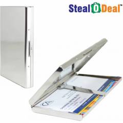 Stealodeal Plain Metal Box Card Holder (Pack of 2)